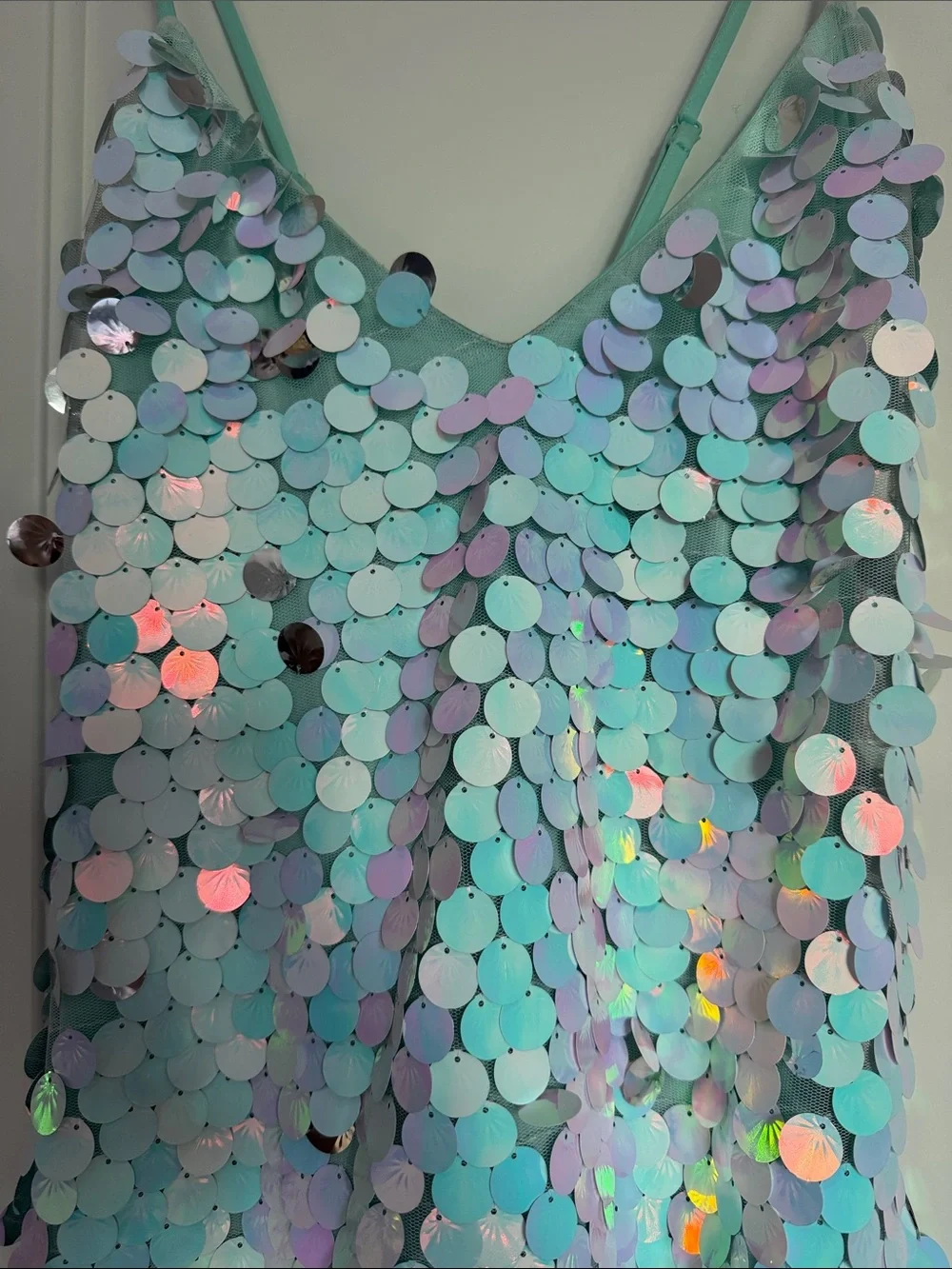 Iridescent Sequin Mini Dress